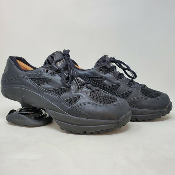 Z-Coil Shoes - Z-COIL LEGEND Black Leather Walking Shoes Springs